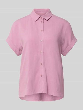 Sams&oslash;e & Sams&oslash;e Bluse aus Viskose-Mix mit fixiertem &Auml;rmelaufschlag in Altrosa, Gr&ouml;&szlig;e XS