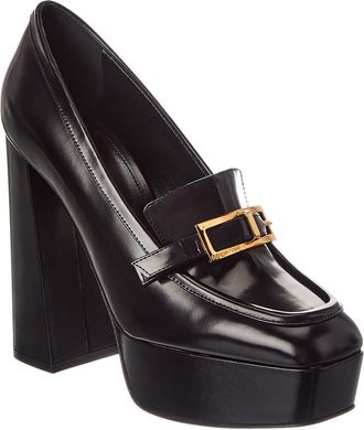 Sergio Rossi Nora 85 Leather Platform Pump