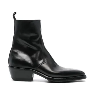 Premiata Side Zip Texan Boots - male - Premiata - Cowboy & Biker Boots - Black - 10 UK - Shoes