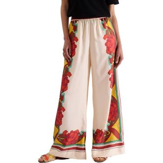 La DoubleJ Palazzo Pants Plac&eacute;e in Taormina Plac&eacute;e Ivory at Nordstrom, Size X-Small