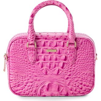 Brahmin Mara Croc Embossed Leather Top Handle Bag in Candy Pink at Nordstrom