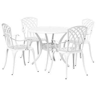 vidaXL Conjunto De Comedor De Jard&iacute;n 5 Pcs Aluminio Vidaxl