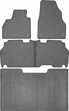 OEM Juego De Alfombrillas De Goma Para Renault Kangoo Ii Van (de Enero De 2008 A Abril De 2021) + Alfombrilla Para El Maletero
