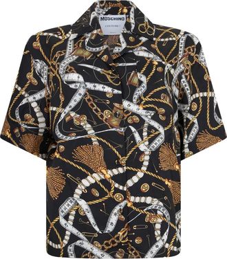 Moschino Heren T-shirt met print - Dames - Korte mouwen Overhemden - Veelkleurig - XS - Overhemden