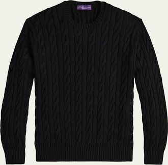 Ralph Lauren Purple Label Mens The Iconic Cable-Knit Sweater
