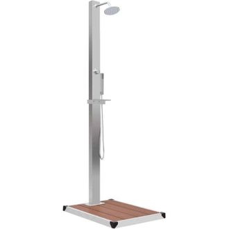 vidaXL Zapato De Base De Acero Inoxidable Wpc