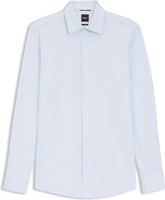 BOSS Slim-fit shirt in Italian performance-stretch jersey