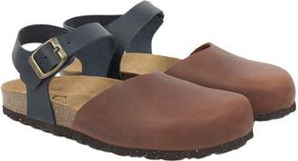 Celtic & Co. Closed Toe Sandal in Cognac /Navy at Nordstrom, Size 11