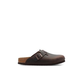 Birkenstock Boston Soft Footbed Narrow Fit - Dames - Slip ons - Bruin - 38 EU - Leer - Schoenen