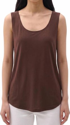 Joseph Ribkoff Silky Knit Scoop Neck Camisole Top In Mahogany