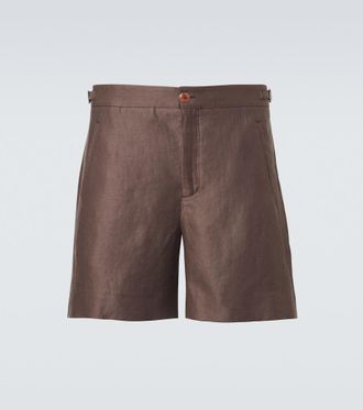 God's True Cashmere Linen shorts with sunstone