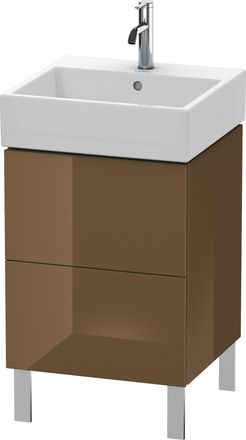 Duravit Duravit L-cube Mueble De Aseo Vertical 48,4 X 45,9 Cm, 2 Extra&iacute;bles, Para Vero Air 235050, Color: Marr&oacute;n Oliva Laca Alto Brillo - Lc677406161