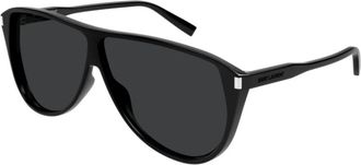 Saint Laurent Gaspar Leren Schoudertas - unisex - Zonnebrillen - Zwart - 65 MM - Accessoires