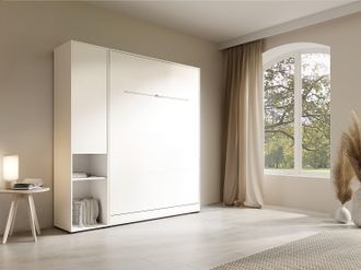 Vente-Unique Colonna di contenimento per letto a scomparsa Con mensola 1 porta e 2 nicchie Bianco - MOVELINO