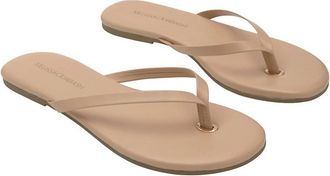 Melissa Odabash Womens Leather Flip Flops Sandal In Nude