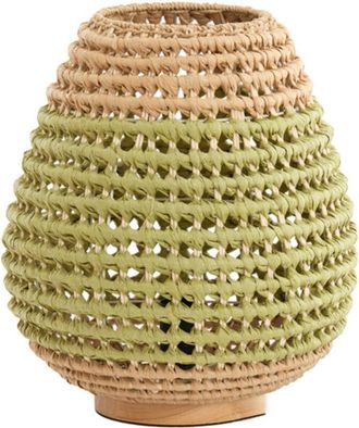 Light & Living Lampada da tavolo - Kalipa - verde - rattan - - Light&living