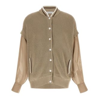Brunello Cucinelli Dames, Truien, Beige, Maat: XL Katoen