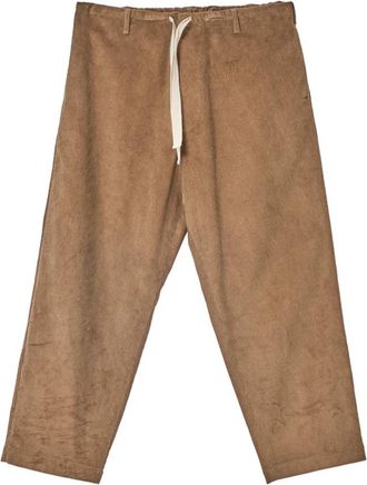 Moschino Adrian Velluto Coste Broeken - Dames - Straight fit broeken - Bruin - M - Katoen - Broeken