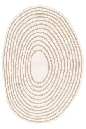 AFK Living Alfombra muy suave con efecto relieve beige 200 x 290 cm