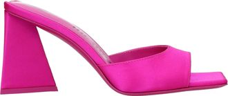 The Attico Pink Satin Stiletto Heel Womens Sandals