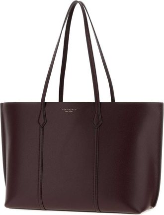Tory Burch Womens Perry Tote Purple Leather