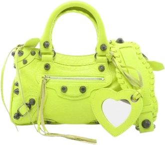 Balenciaga Pre-owned Neo Cagole S Leather 2way Handbag - Dames - Vintage Handtas - Groen - ONE Size - Leer - Vintage