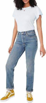 Free People The Lasso Jeans In Back Road Blue