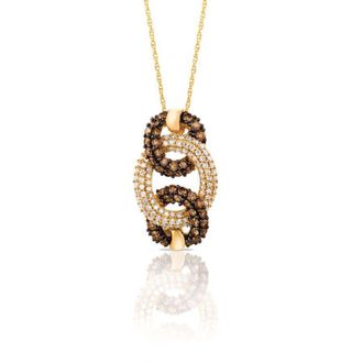 Le Vian Ladies Chocolate Diamonds Fashion Pendant in 14k Honey Gold