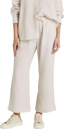 Splendid Adele Cotton Gauze Drawstring Pants in White Sand at Nordstrom, Size X-Small
