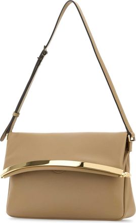Tod's Womens Clutch Shoulder Beige Leather