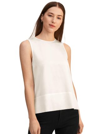 LilySilk Elegant Round Neck Silk Tank Tops