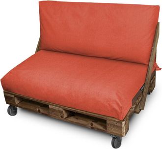Happers Set De Cojines Para Palets Asiento 120x80x20 + Respaldo 120x45x25 Naranja Naylim Mate Happers
