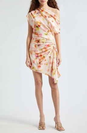 A.L.C. Poppy One-Shoulder Silk Blend Minidress in Balm at Nordstrom Rack, Size 0