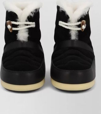 Moon Boot leather shearling boots