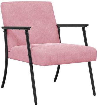 vidaXL Sill&oacute;n Rosa 59 X 75 X 78 Cm Terciopelo Vidaxl