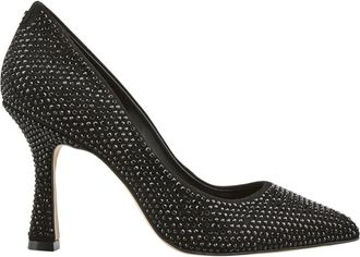 Cosmoparis Schoenen, Dames, Zwart, 36 EU, Su&egrave;de, Zwarte su&egrave;de pump met strass