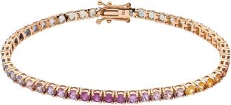 Anil Arjandas Bracciale in oro rosa 18 carati con zaffiri