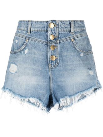 Pinko Shorts con effetto vissuto - Blu