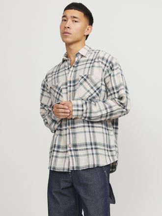 Jack & Jones Langarmhemd JACK & JONES JJEMICHAEL OVERSHIRT LS SN, Herren, Gr. S, N-Gr, gr&uuml;n (desert sage), Twill, Obermaterial: 100% Baumwolle, Basic, relaxed fit,