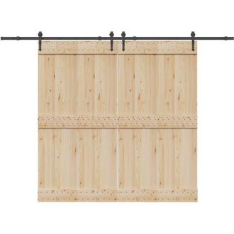 vidaXL Vidaxl - Kit De Herrajes Para Puertas Correderas Acero Negro 305 Cm
