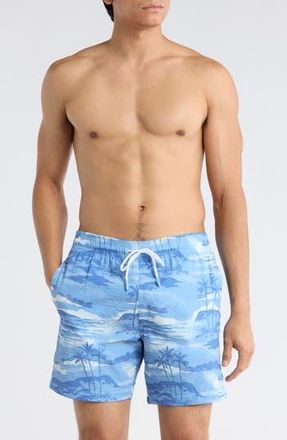 Trunks Surf & Swim Co. Sano 6.5-Inch Swim Trunks in Tonal Blue at Nordstrom Rack, Size X-Large