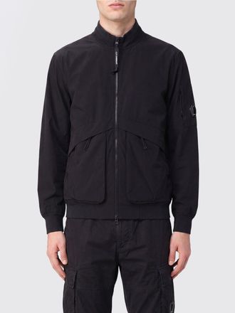 C.P. Company C. P. COMPANY Bomber in poliestere nero con logo applicato