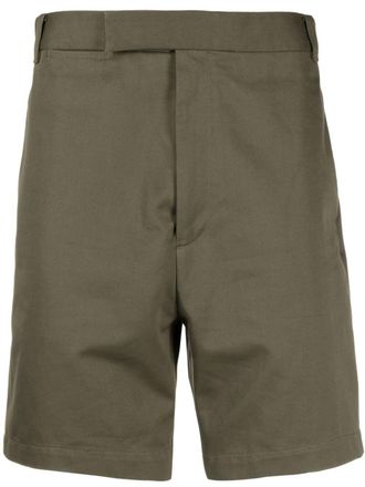 Thom Browne Katoenen twill straight shorts - Groen