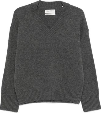 Marc O'Polo Trui met V-hals - Grijs