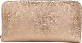 Bulgari Pre-owned Long wallet (bi-fold) - Dames - Vintage Accessoires - Geel - ONE Size - Leer - Vintage