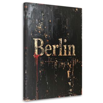 Feeby Impresi&oacute;n De Imagen, Letras Tipogr&aacute;ficas De Berl&iacute;n En Negro, 80x120