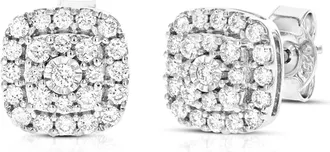 Vir Jewels 1/2 cttw Lab Grown Diamond Composite Earrings in Sterling Silver With Push Backs For Women