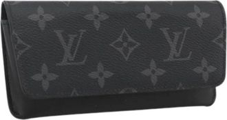 Louis Vuitton Pre-owned Wallets, female, Black, Size: ONE SIZE Pre-owned Glasses Case