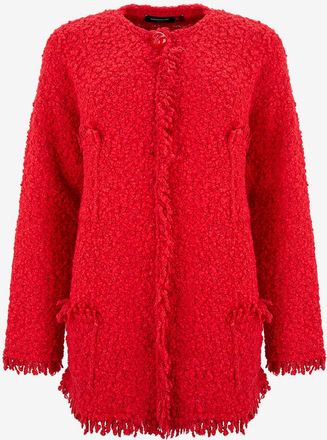 Fabiana Filippi Halblanges Tweed-Sakko mit Rundhals