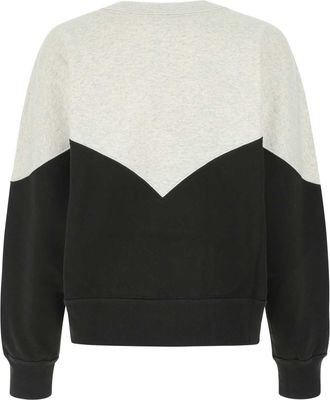 Isabel Marant Womens Two-Tone Cotton Blend Sweatshirt Black Polyester Bord Sweater